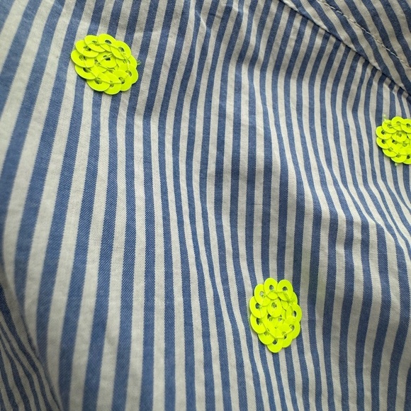 Like New Boden The Classic Striped Shirt with Neon Size 6 - Picture 5 of 8